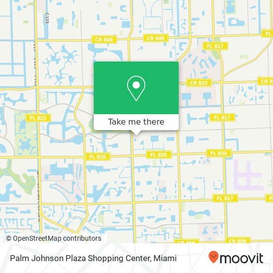 Mapa de Palm Johnson Plaza Shopping Center