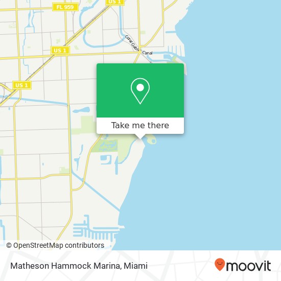 Matheson Hammock Marina map