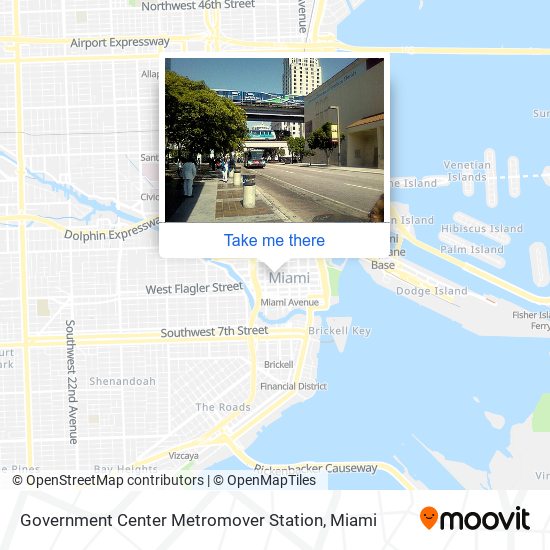 Government Center Metromover Station map