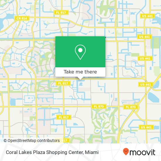 Coral Lakes Plaza Shopping Center map