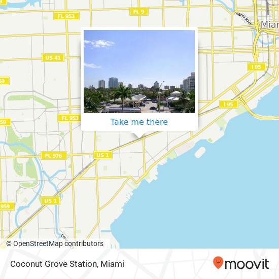 Coconut Grove Station map