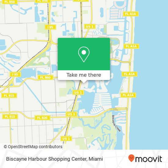 Mapa de Biscayne Harbour Shopping Center