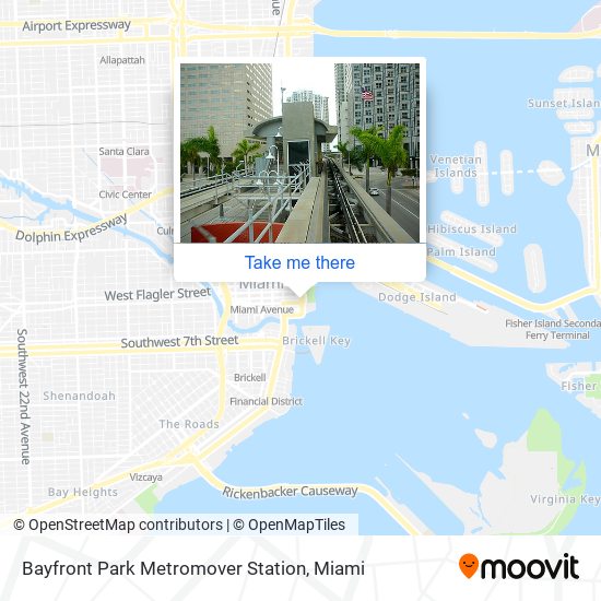 Mapa de Bayfront Park Metromover Station