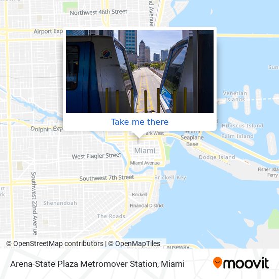 Arena-State Plaza Metromover Station map