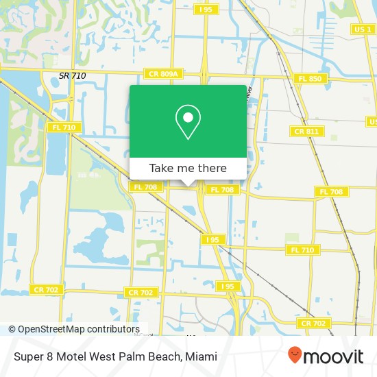 Super 8 Motel West Palm Beach map