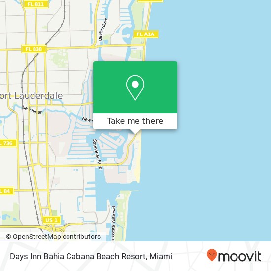 Mapa de Days Inn Bahia Cabana Beach Resort