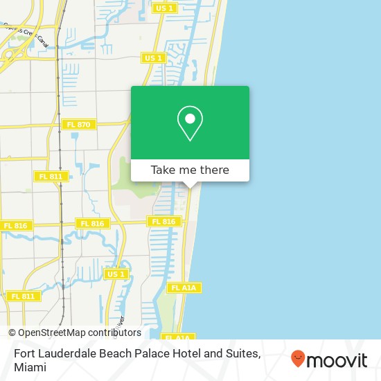 Fort Lauderdale Beach Palace Hotel and Suites map