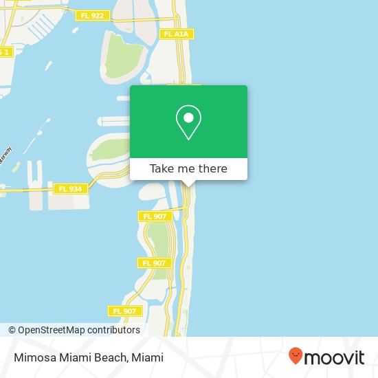 Mapa de Mimosa Miami Beach