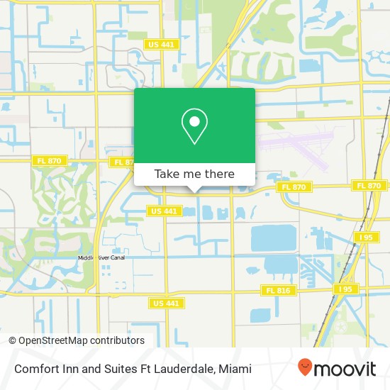 Comfort Inn and Suites Ft Lauderdale map