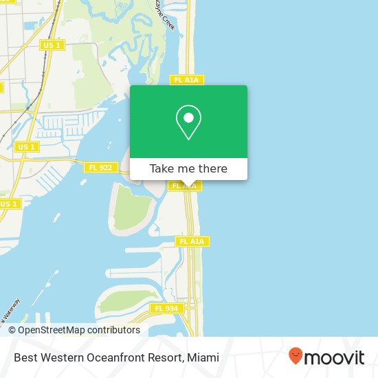 Best Western Oceanfront Resort map