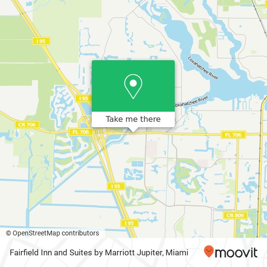 Mapa de Fairfield Inn and Suites by Marriott Jupiter