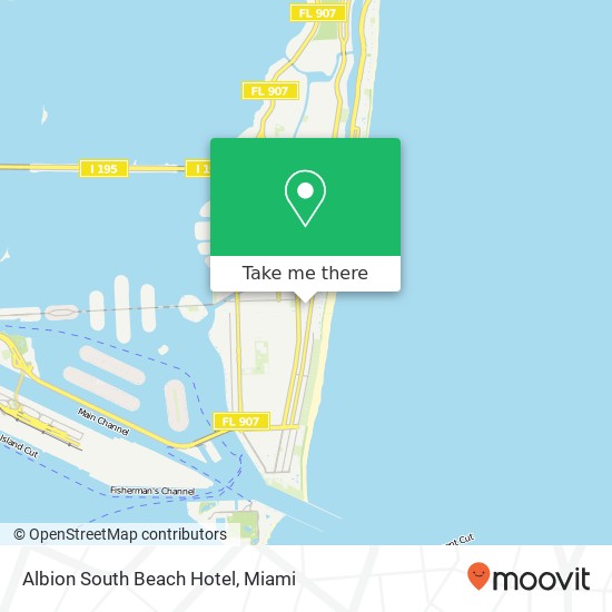 Mapa de Albion South Beach Hotel