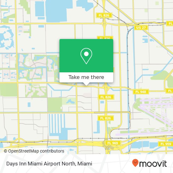 Days Inn Miami Airport North map