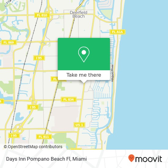 Mapa de Days Inn Pompano Beach Fl