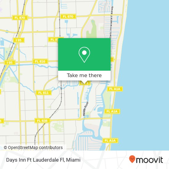 Mapa de Days Inn Ft Lauderdale Fl