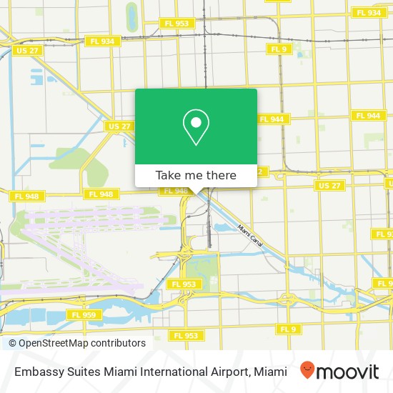 Mapa de Embassy Suites Miami International Airport