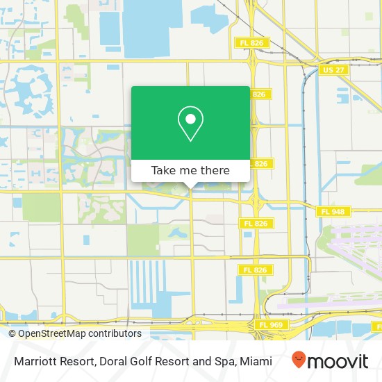 Marriott Resort, Doral Golf Resort and Spa map