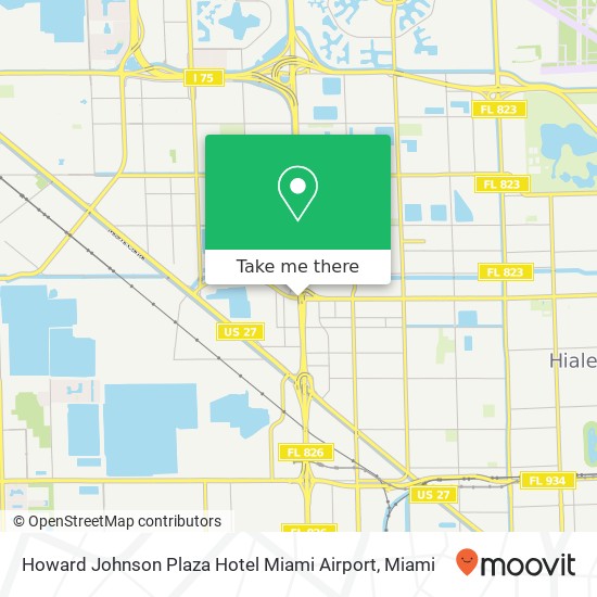 Howard Johnson Plaza Hotel Miami Airport map