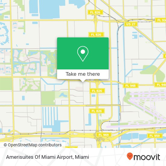 Mapa de Amerisuites Of Miami Airport