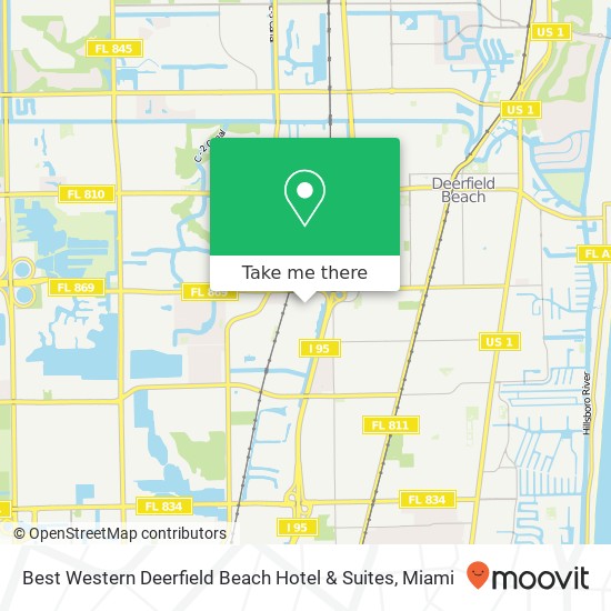 Mapa de Best Western Deerfield Beach Hotel & Suites