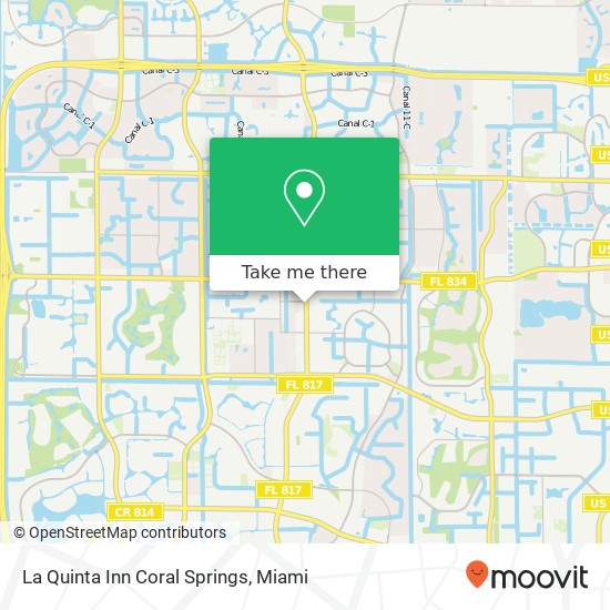 La Quinta Inn Coral Springs map