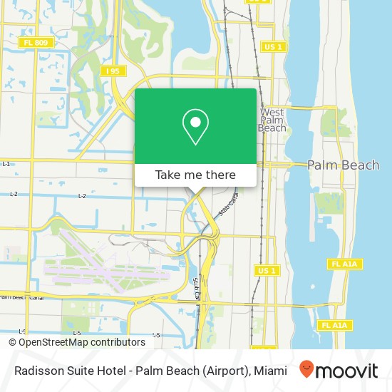 Radisson Suite Hotel - Palm Beach (Airport) map