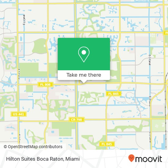 Hilton Suites Boca Raton map
