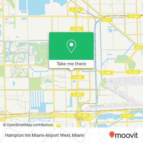 Hampton Inn Miami-Airport West map