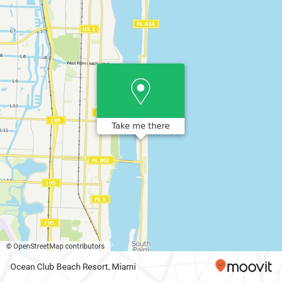 Ocean Club Beach Resort map