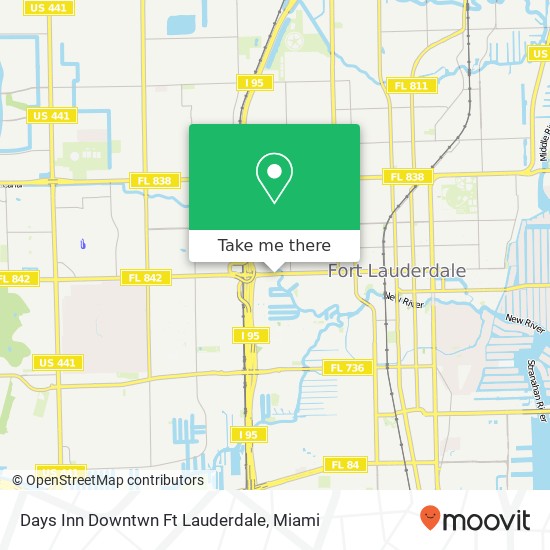 Days Inn Downtwn Ft Lauderdale map