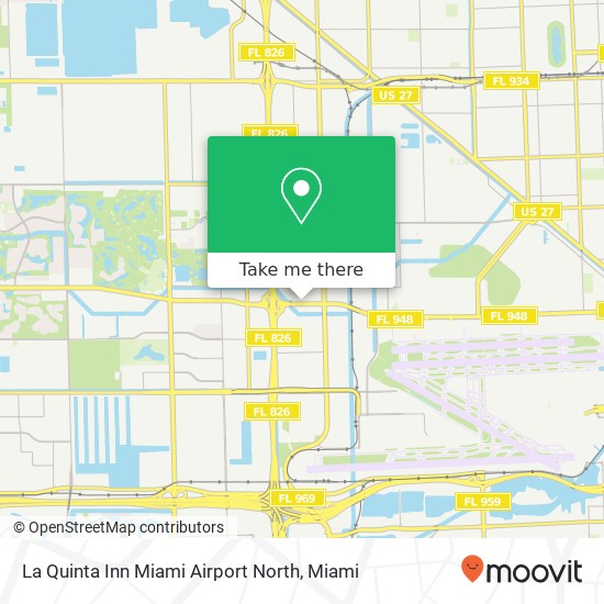Mapa de La Quinta Inn Miami Airport North