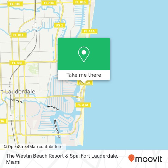 Mapa de The Westin Beach Resort & Spa, Fort Lauderdale