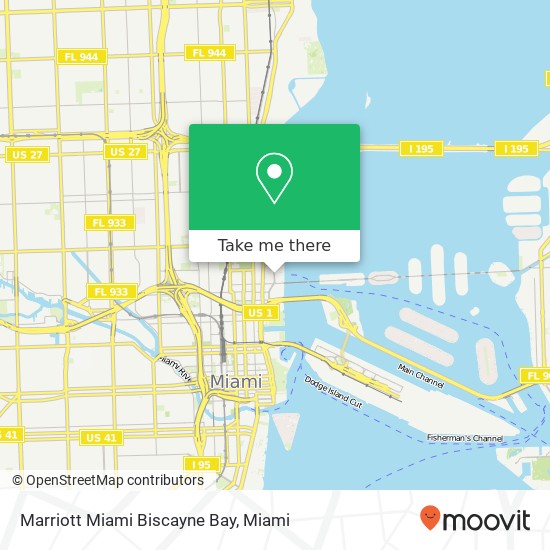 Marriott Miami Biscayne Bay map