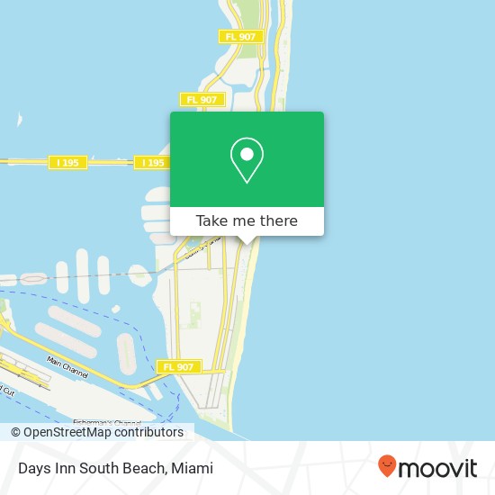 Days Inn South Beach map