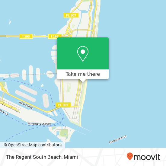 The Regent South Beach map