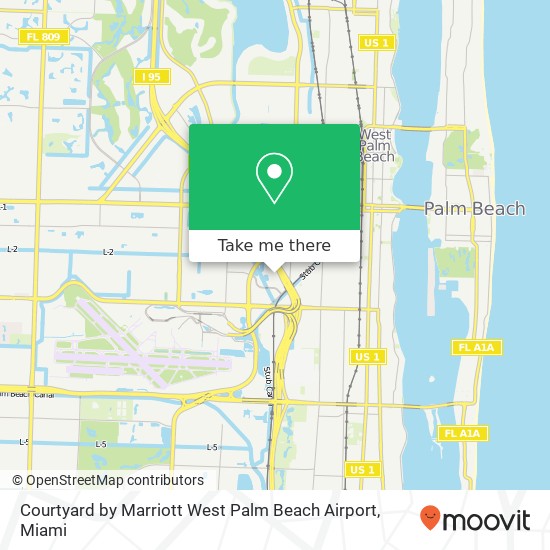 Mapa de Courtyard by Marriott West Palm Beach Airport