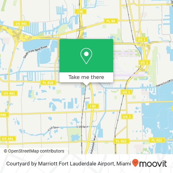 Mapa de Courtyard by Marriott Fort Lauderdale Airport