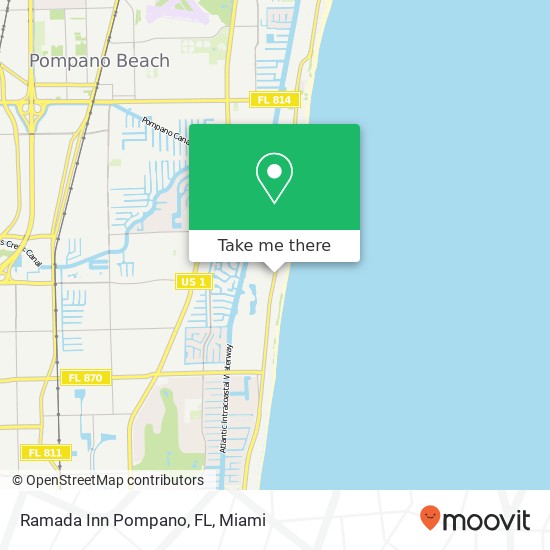 Ramada Inn Pompano, FL map