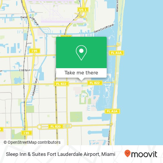 Mapa de Sleep Inn & Suites Fort Lauderdale Airport