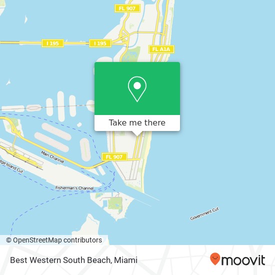 Best Western South Beach map