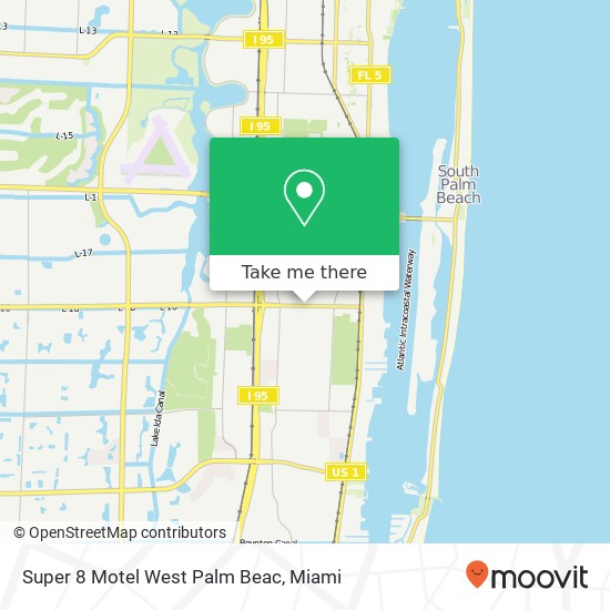 Mapa de Super 8 Motel   West Palm Beac