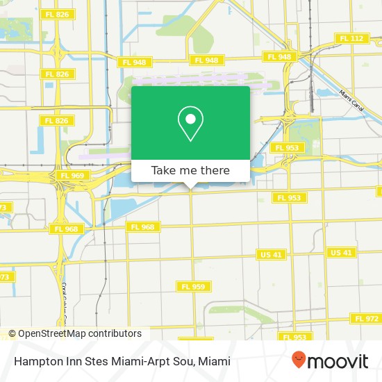 Mapa de Hampton Inn Stes Miami-Arpt Sou