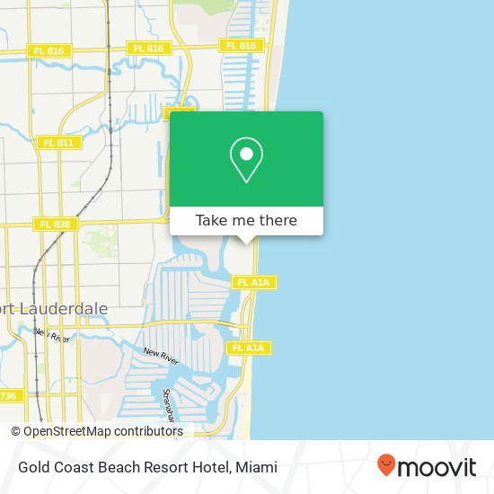 Mapa de Gold Coast Beach Resort Hotel
