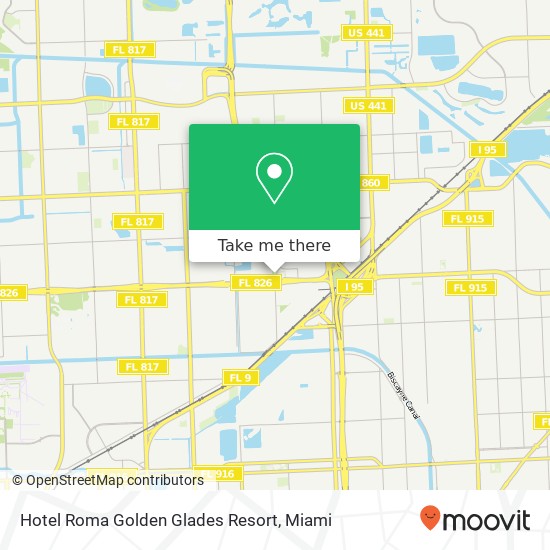 Hotel Roma Golden Glades Resort map