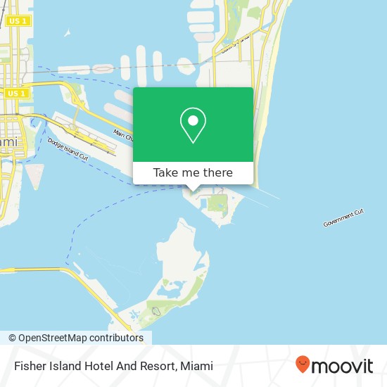 Fisher Island Hotel And Resort map