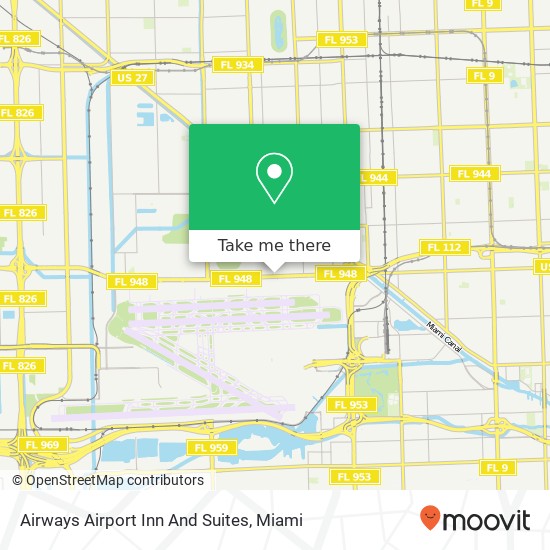 Mapa de Airways Airport Inn And Suites