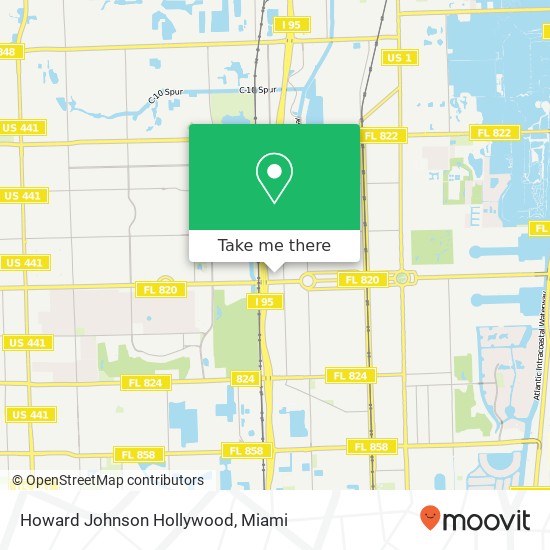 Mapa de Howard Johnson Hollywood