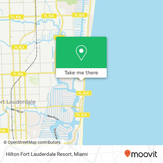 Hilton Fort Lauderdale Resort map