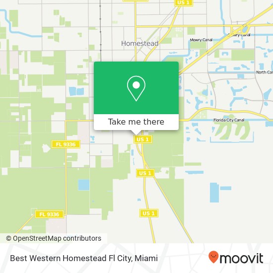 Best Western Homestead Fl City map