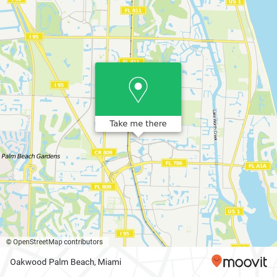 Oakwood Palm Beach map